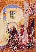 Giulio Rosati Les marchands de tapis Spain oil painting artist